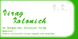 virag kolonich business card
